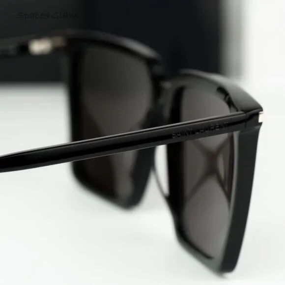 Saint Laurent Men Sunglasses Black Square SL474 001 BRAND NEW - Picture 5 of 13